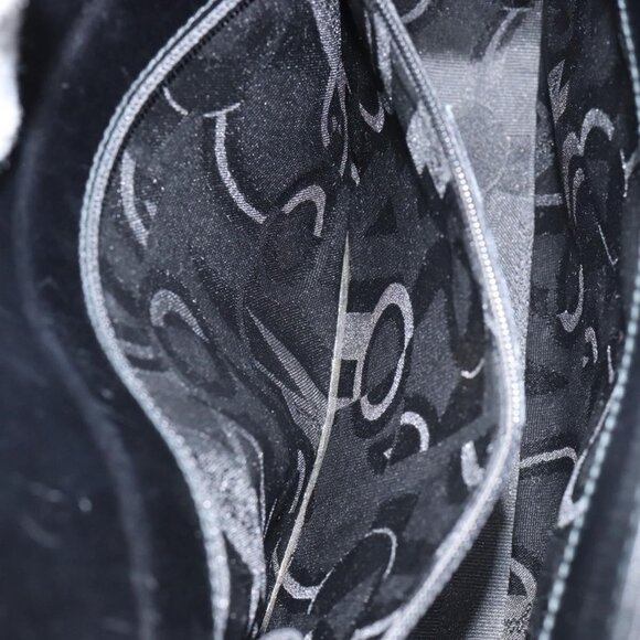 Authentic Salvatore Ferragamo Gancini Shoulder Bag Leather Black Gold - Picture 13 of 16